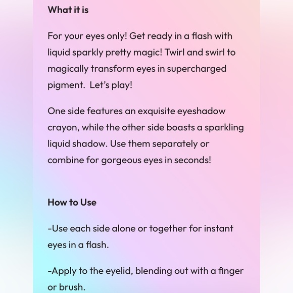 FREE ADD ON W/ BUNDLE Formula Z IAmSoPretty Shadow Stick Duo in Pretty Magic NEW - Picture 12 of 12